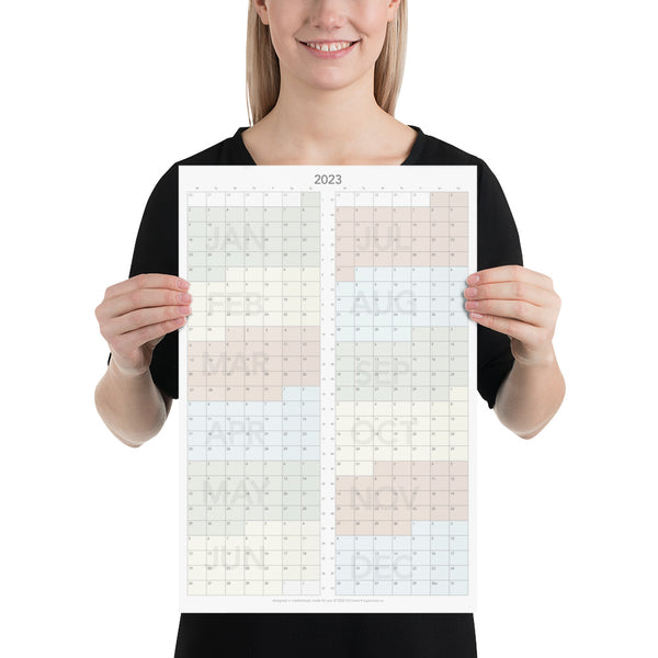 2023 Calendar, 12" x 18", Monday start