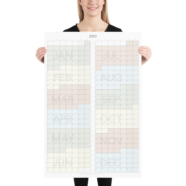 2023 Calendar, Monday start